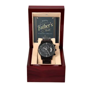 Black Chronograph Watch – A Timeless Gift for Dad
