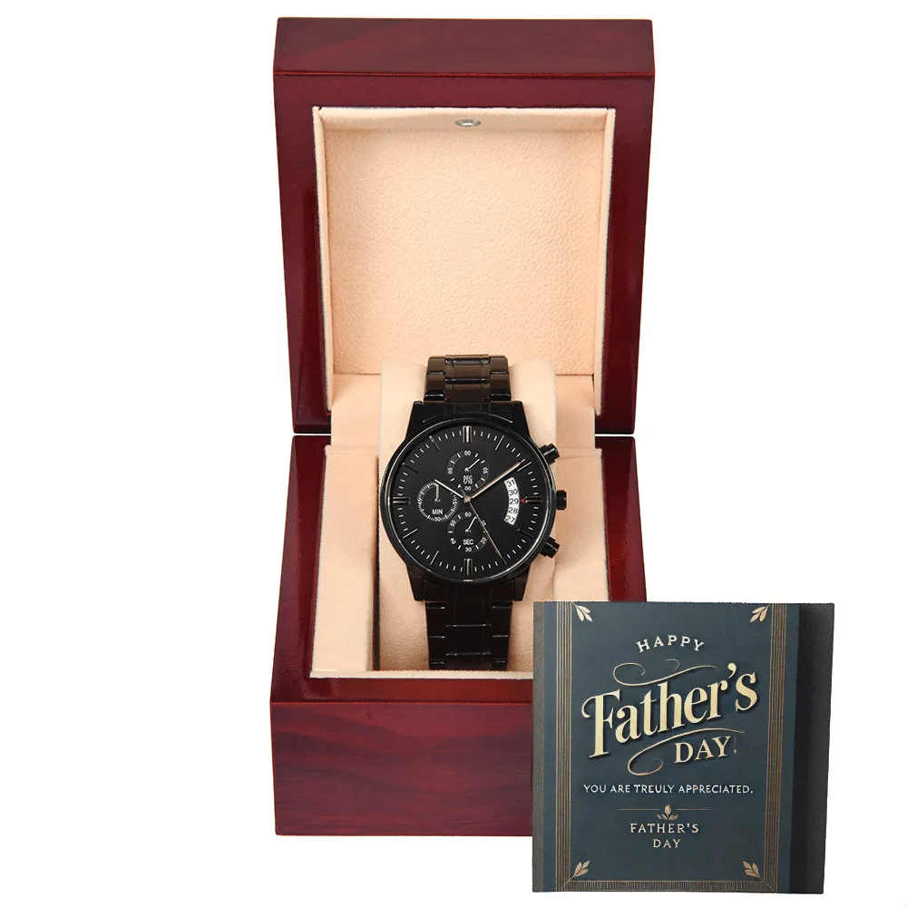 Black Chronograph Watch – A Timeless Gift for Dad