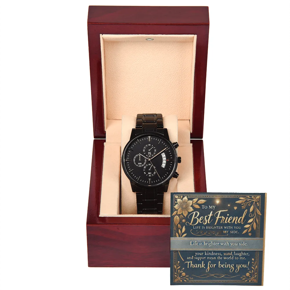 Black Chronograph Watch – A Timeless Gift for Your Best Friend