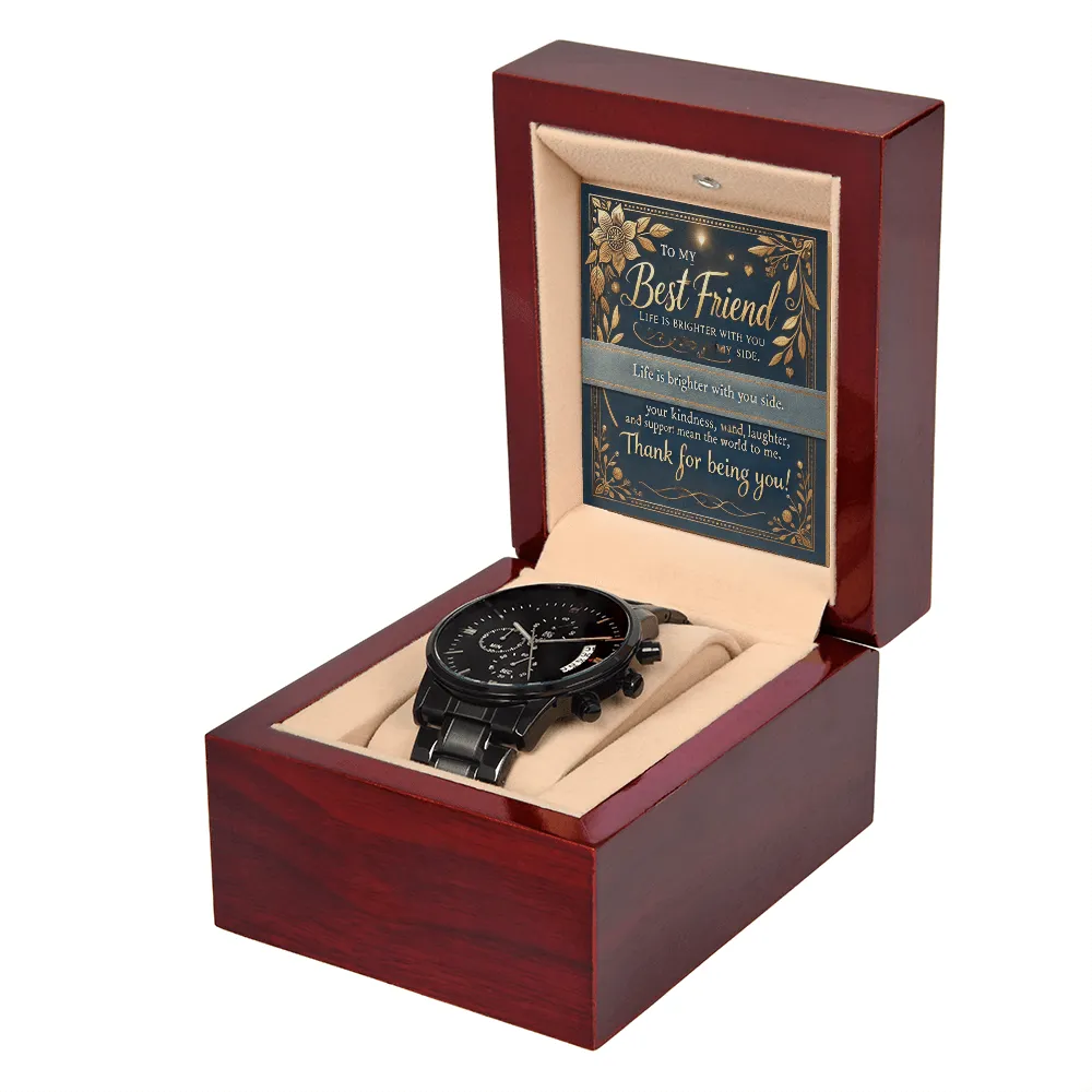Black Chronograph Watch – A Timeless Gift for Your Best Friend
