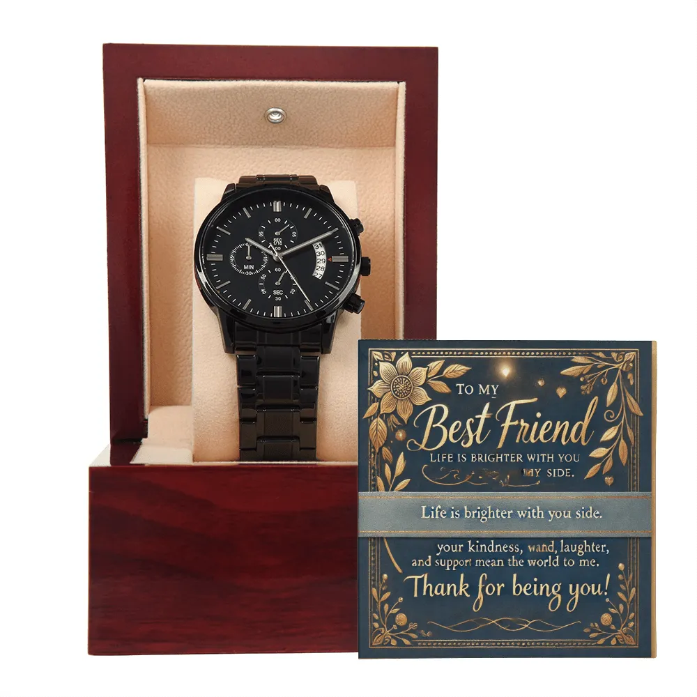 Black Chronograph Watch – A Timeless Gift for Your Best Friend