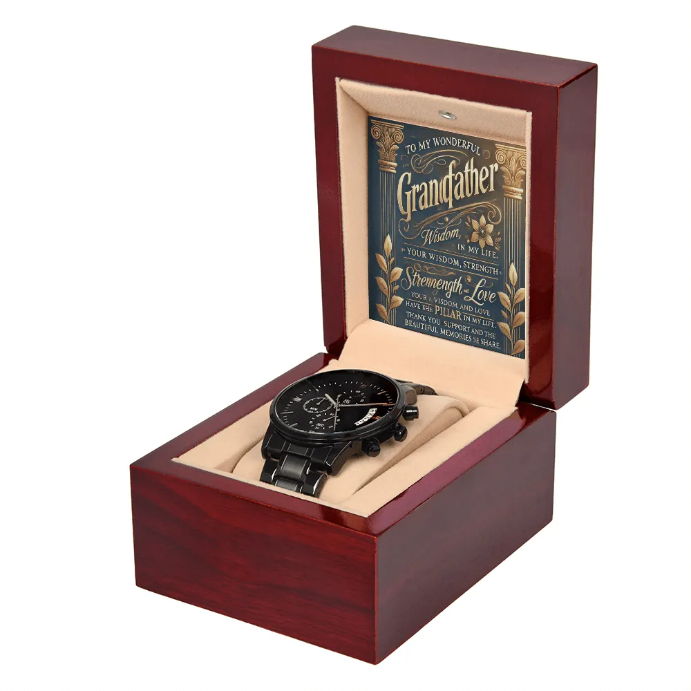 Black Chronograph Watch – A Timeless Gift for Your Grandfather