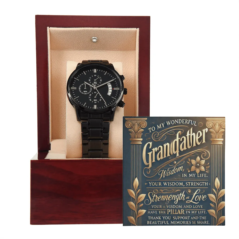 Black Chronograph Watch – A Timeless Gift for Your Grandfather