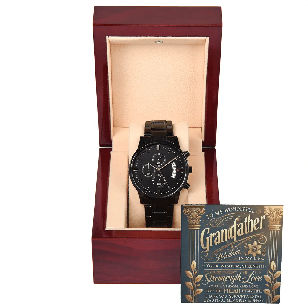 Black Chronograph Watch – A Timeless Gift for Your Grandfather