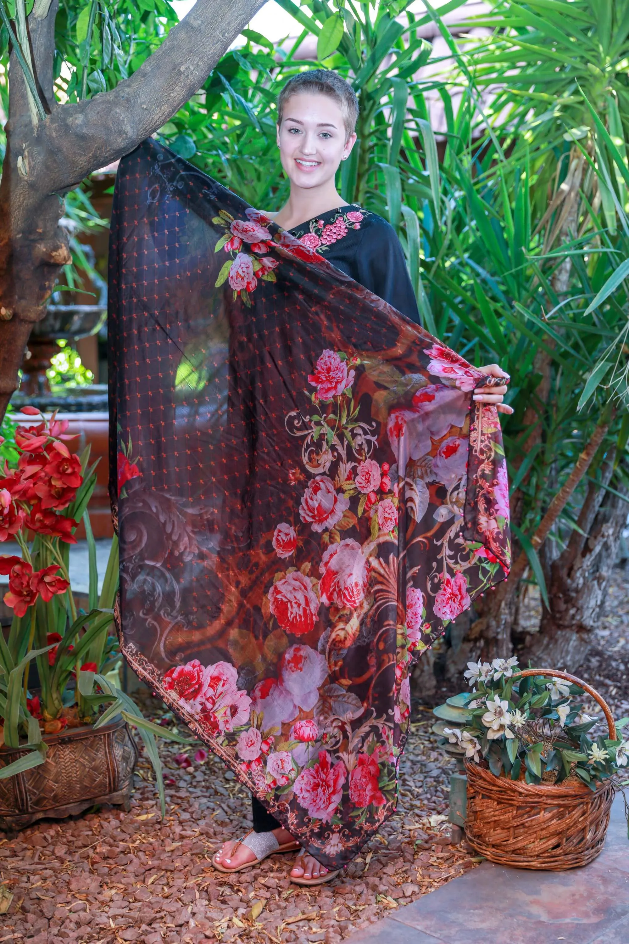 Black Embroidery Cotton Suit-Salwar Kameez by Designer Zarqash