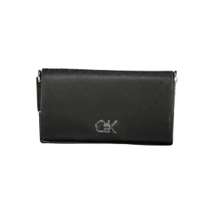 Black Polyester Women Handbag