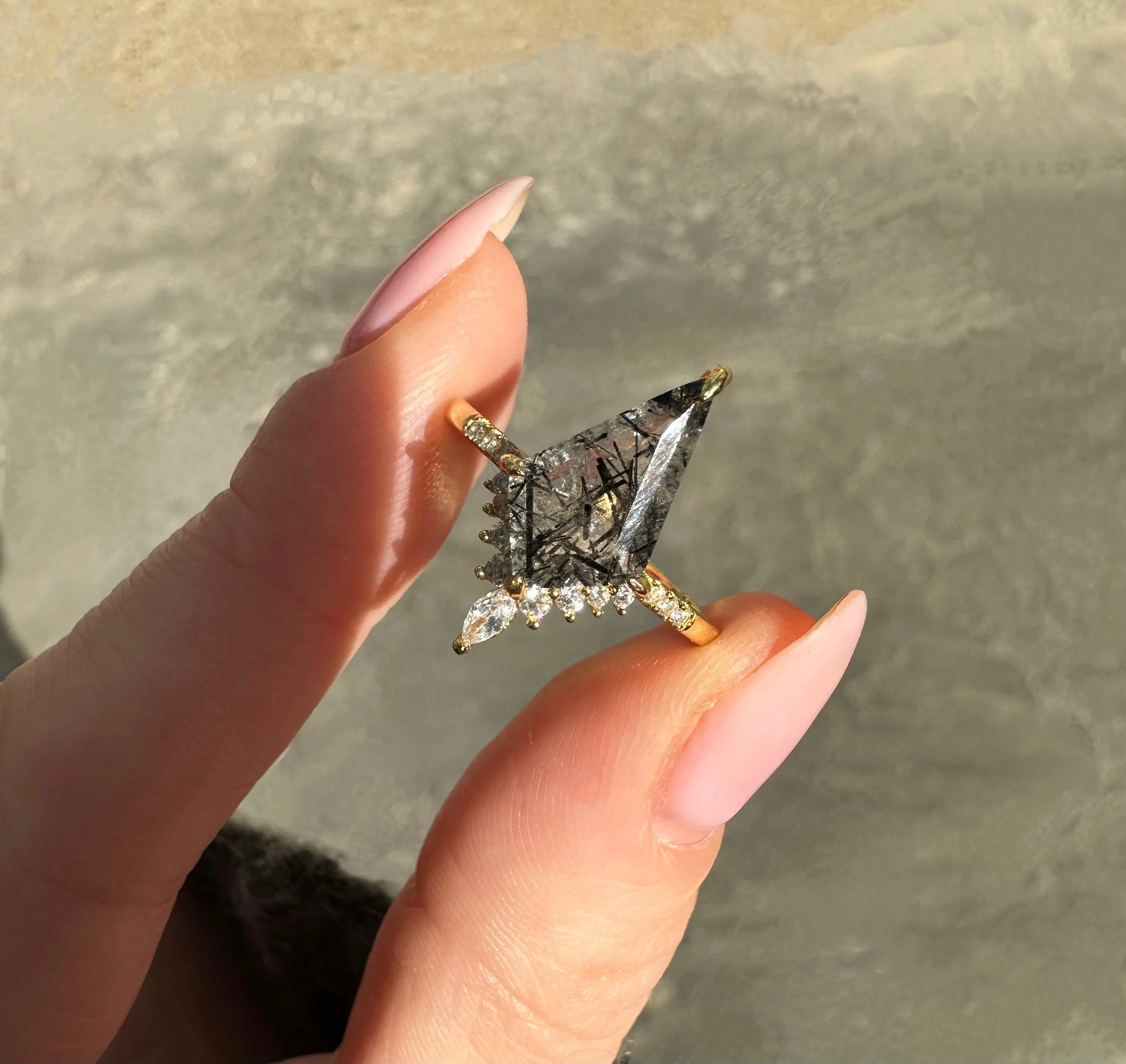 Black Rutile Ring
