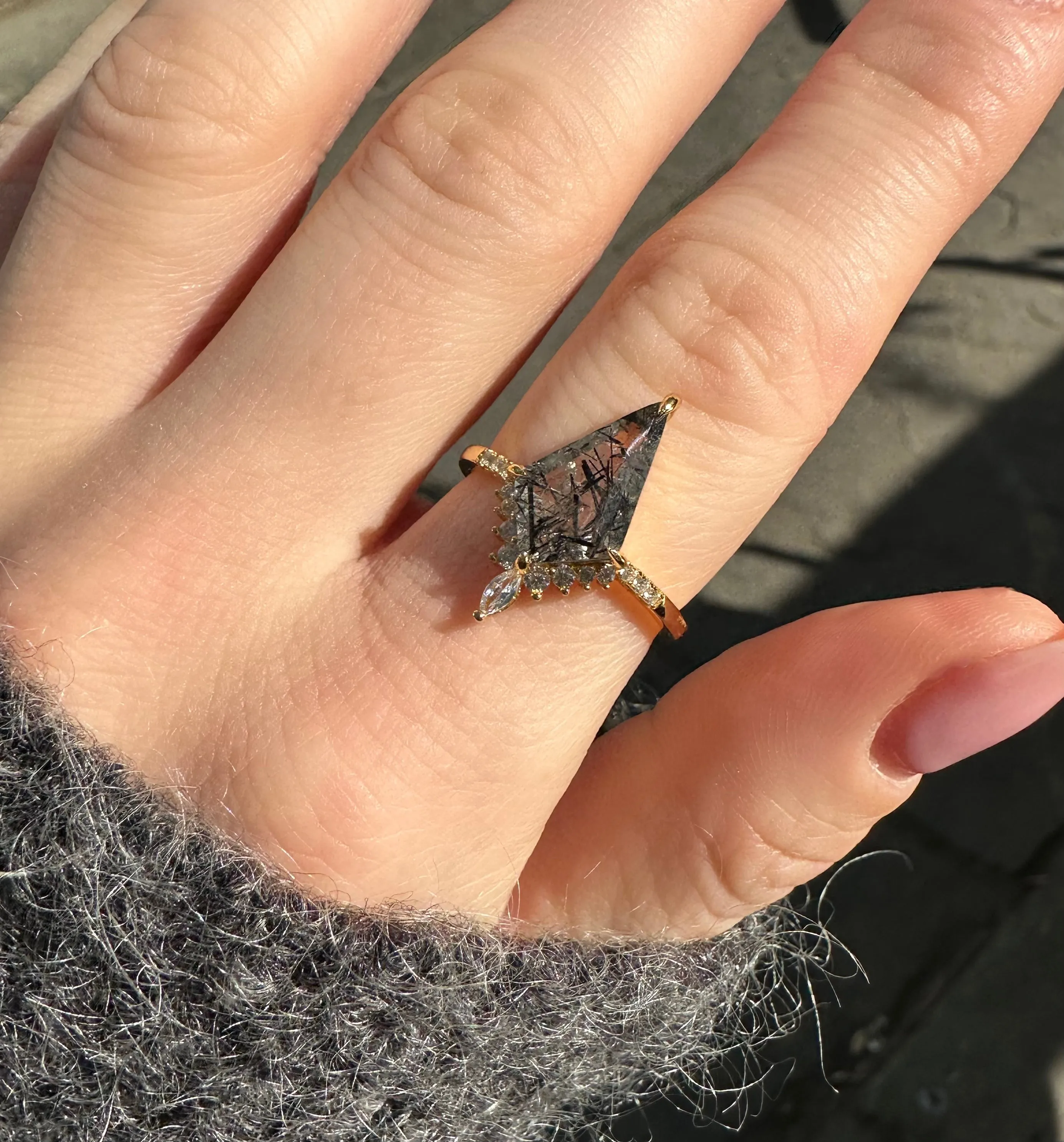 Black Rutile Ring