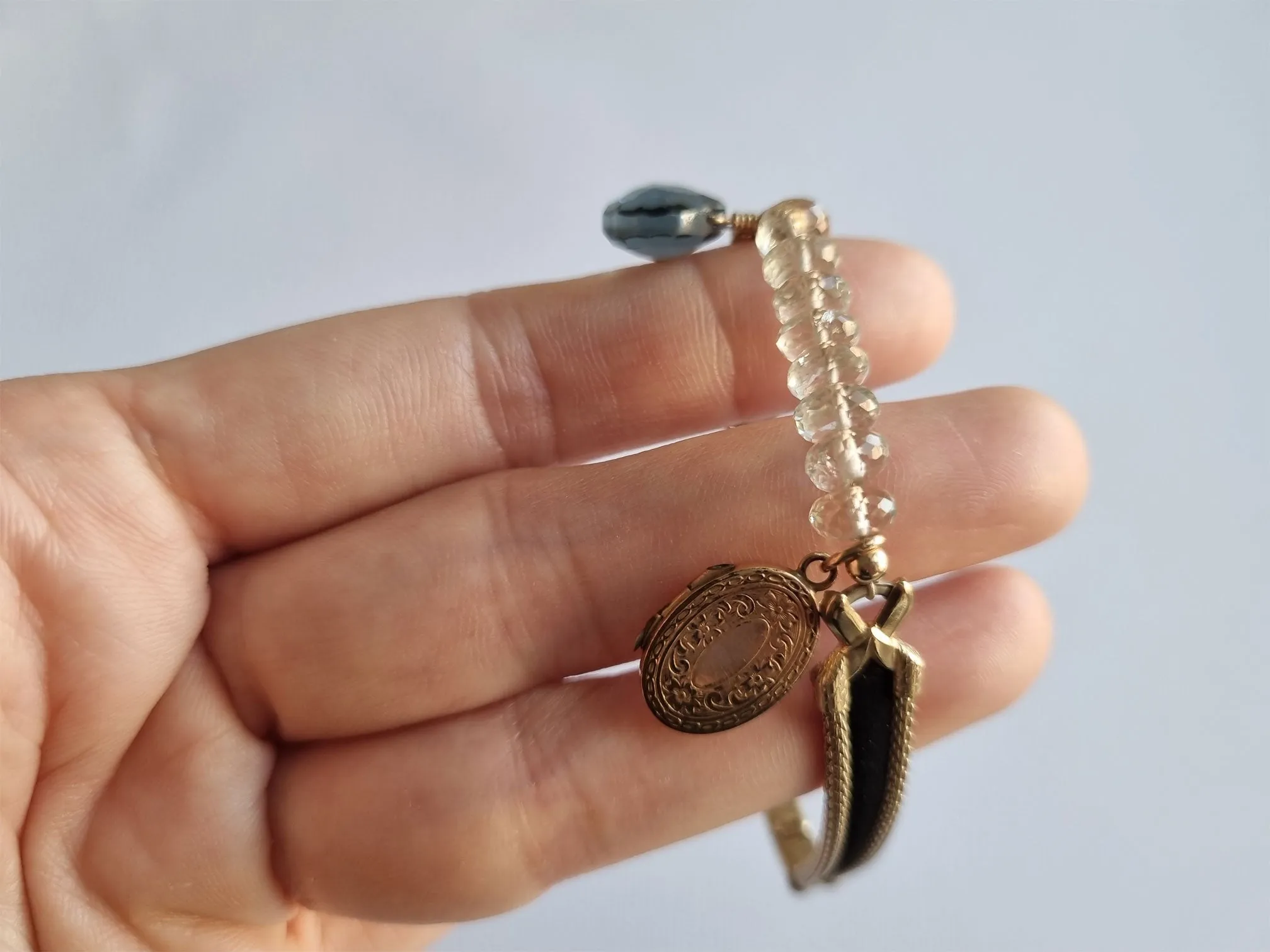 black velvet | vintage watch band bracelet