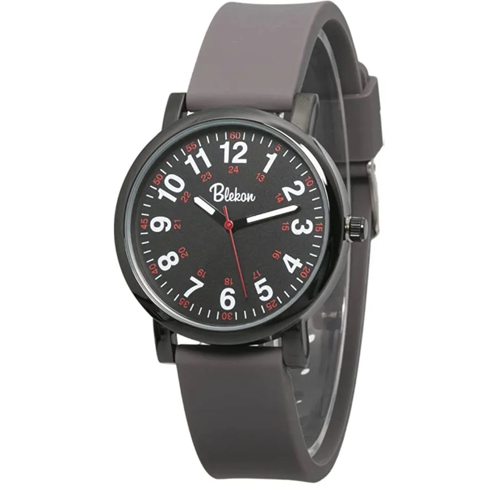 Blekon Original Nurse Watch for Medical Professionals and Students – Various Scrub Colors, Easy Read Dial, Military Time with Second Hand, Silicone Band, 3 ATM Water Resistant | Multiple Colors
