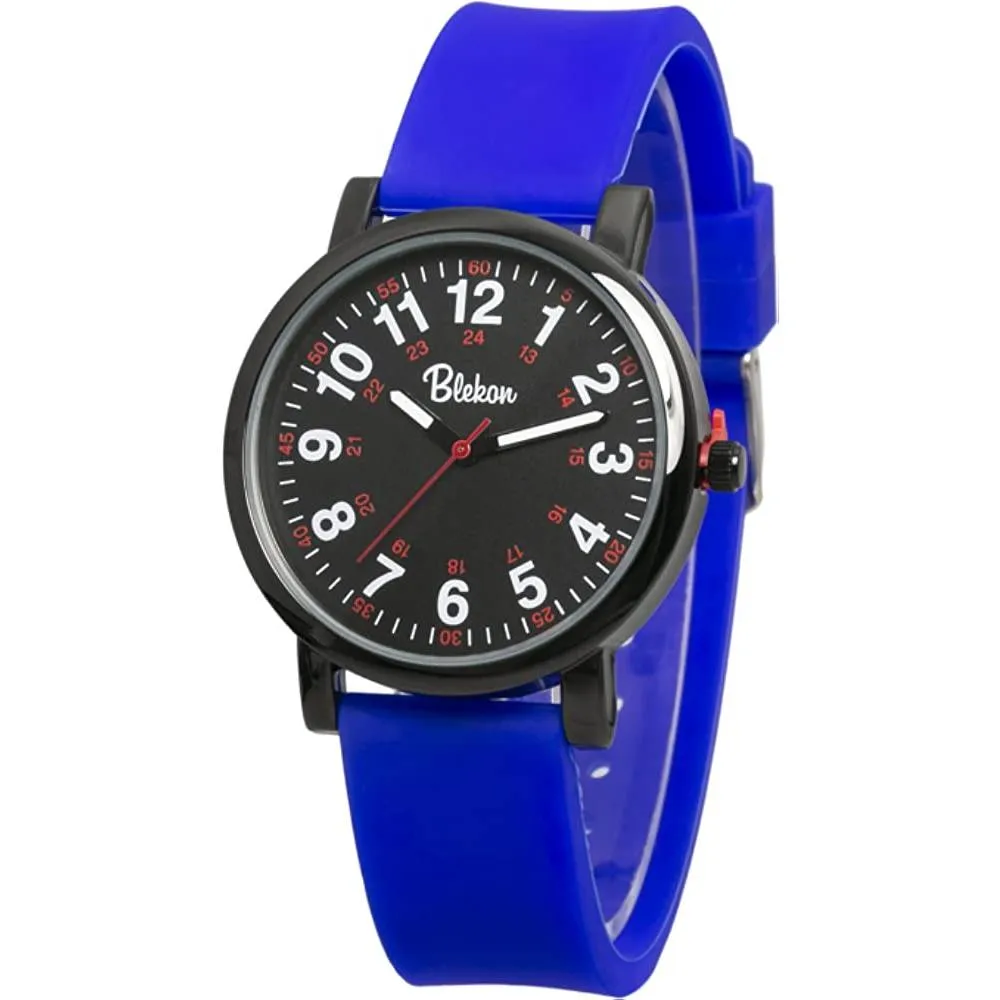 Blekon Original Nurse Watch for Medical Professionals and Students – Various Scrub Colors, Easy Read Dial, Military Time with Second Hand, Silicone Band, 3 ATM Water Resistant | Multiple Colors