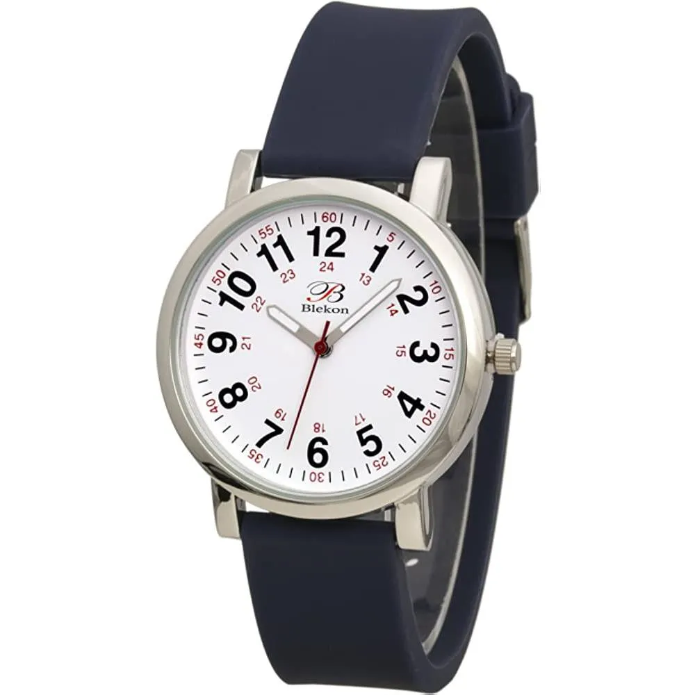 Blekon Original Nurse Watch for Medical Professionals and Students – Various Scrub Colors, Easy Read Dial, Military Time with Second Hand, Silicone Band, 3 ATM Water Resistant | Multiple Colors