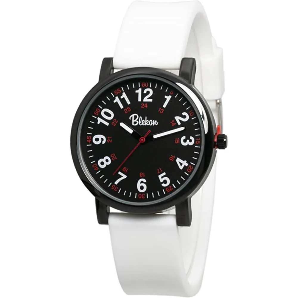 Blekon Original Nurse Watch for Medical Professionals and Students – Various Scrub Colors, Easy Read Dial, Military Time with Second Hand, Silicone Band, 3 ATM Water Resistant | Multiple Colors