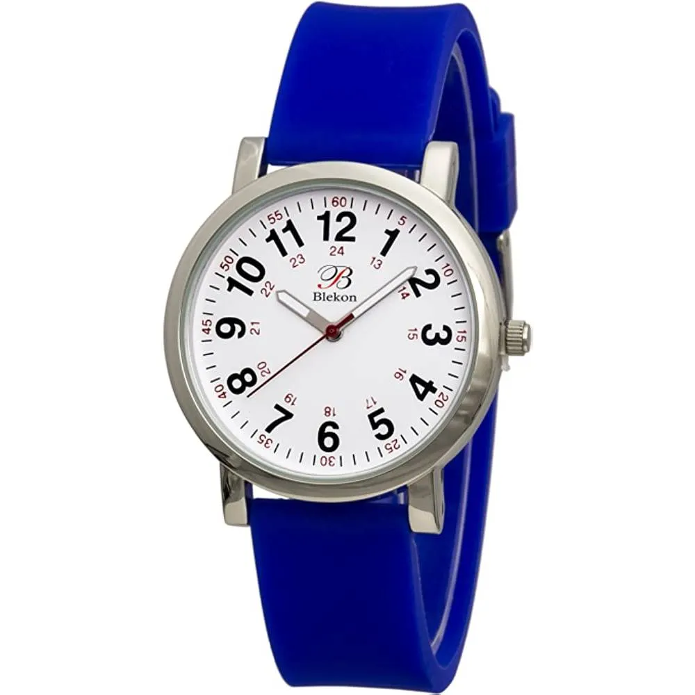 Blekon Original Nurse Watch for Medical Professionals and Students – Various Scrub Colors, Easy Read Dial, Military Time with Second Hand, Silicone Band, 3 ATM Water Resistant | Multiple Colors