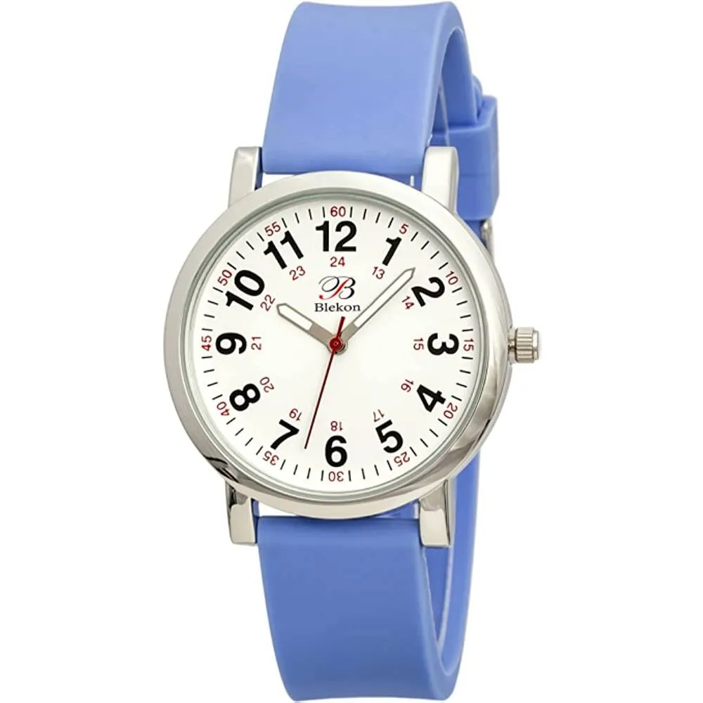 Blekon Original Nurse Watch for Medical Professionals and Students – Various Scrub Colors, Easy Read Dial, Military Time with Second Hand, Silicone Band, 3 ATM Water Resistant | Multiple Colors