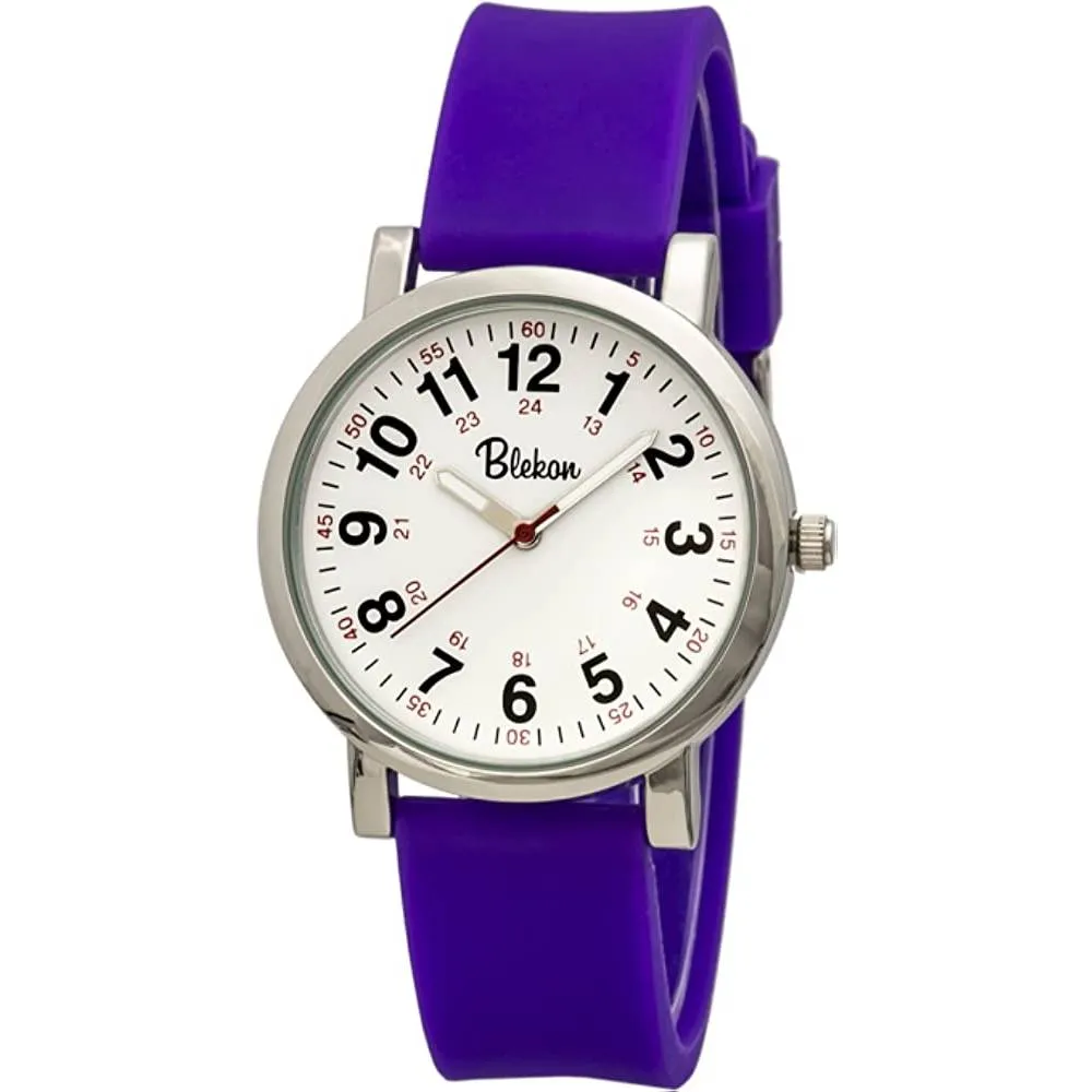 Blekon Original Nurse Watch for Medical Professionals and Students – Various Scrub Colors, Easy Read Dial, Military Time with Second Hand, Silicone Band, 3 ATM Water Resistant | Multiple Colors
