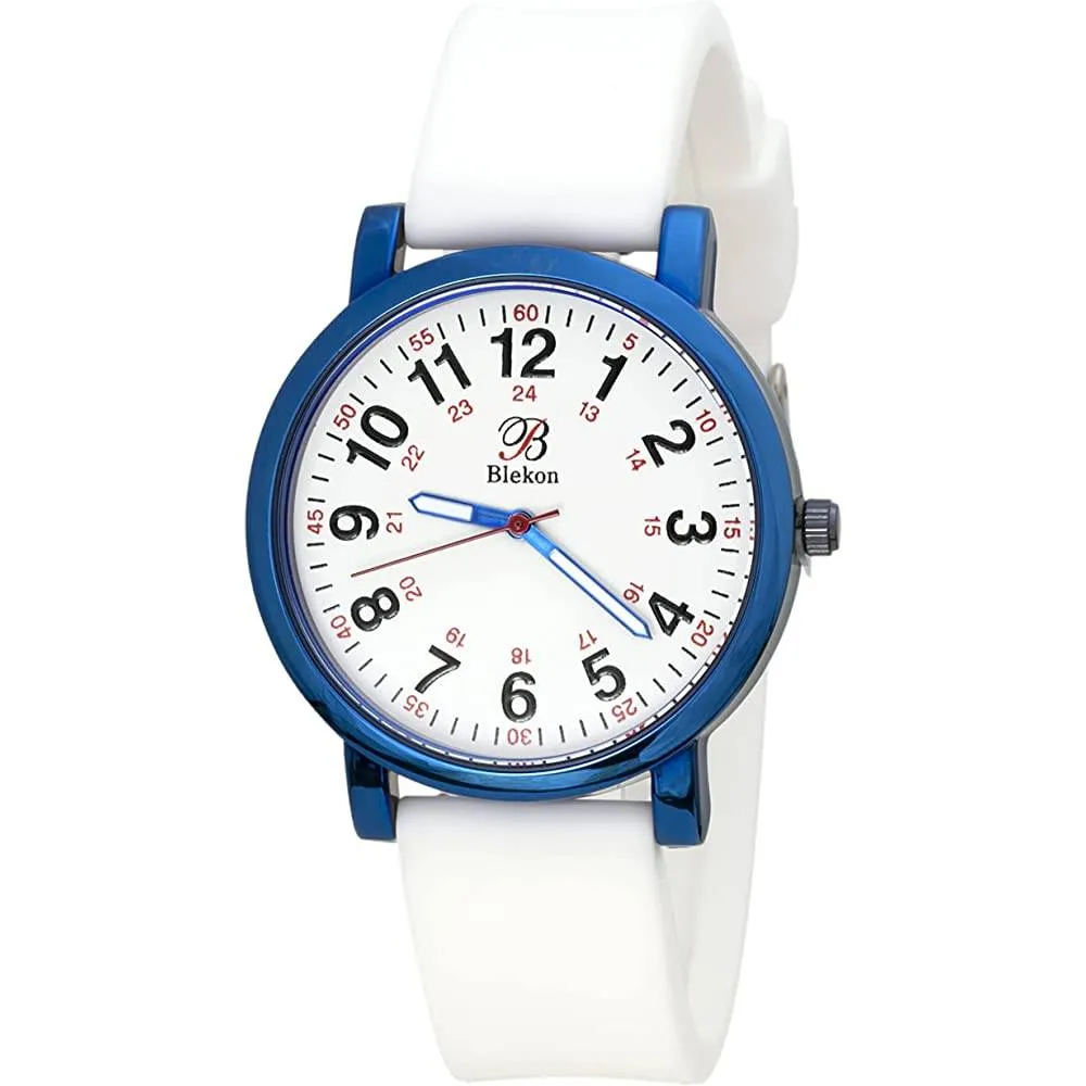 Blekon Original Nurse Watch for Medical Professionals and Students – Various Scrub Colors, Easy Read Dial, Military Time with Second Hand, Silicone Band, 3 ATM Water Resistant | Multiple Colors