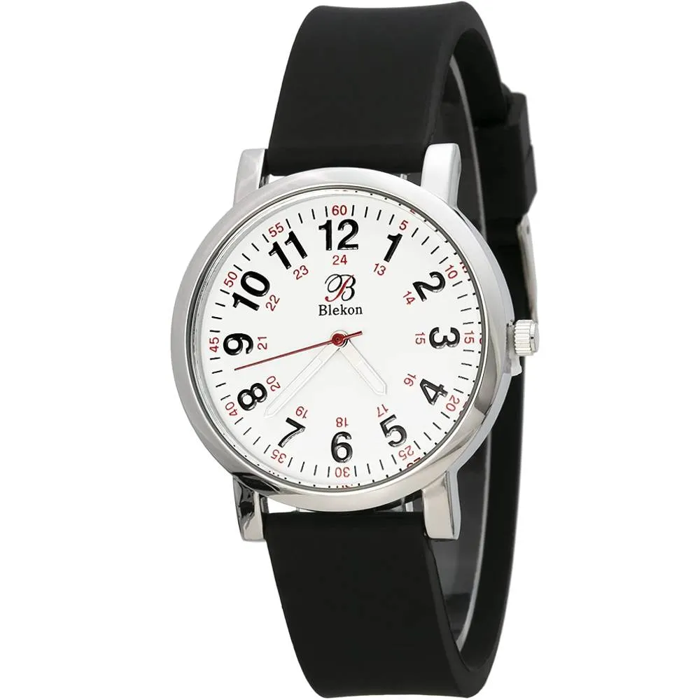 Blekon Original Nurse Watch for Medical Professionals and Students – Various Scrub Colors, Easy Read Dial, Military Time with Second Hand, Silicone Band, 3 ATM Water Resistant | Multiple Colors