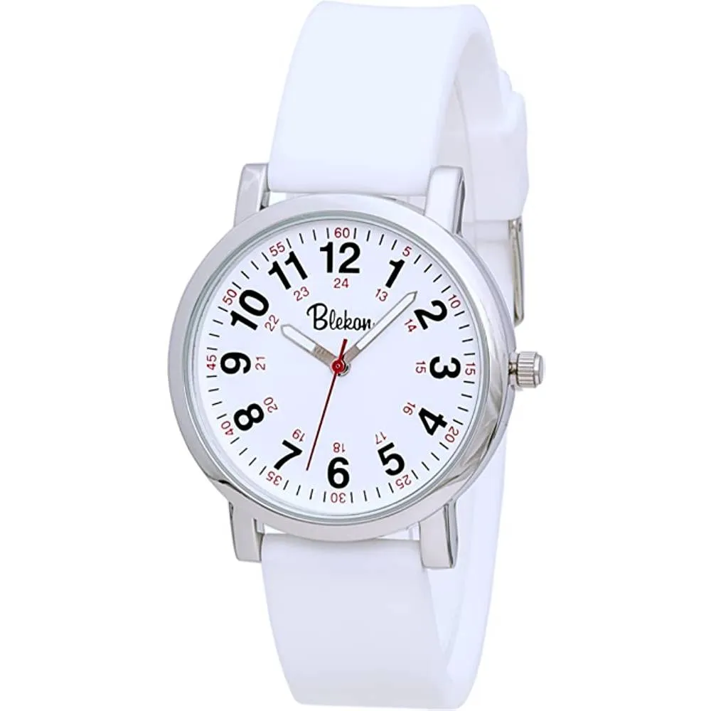 Blekon Original Nurse Watch for Medical Professionals and Students – Various Scrub Colors, Easy Read Dial, Military Time with Second Hand, Silicone Band, 3 ATM Water Resistant | Multiple Colors