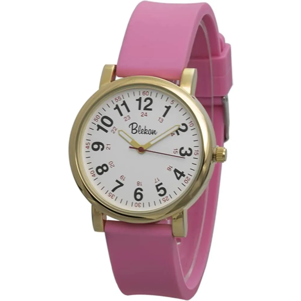 Blekon Original Nurse Watch for Medical Professionals and Students – Various Scrub Colors, Easy Read Dial, Military Time with Second Hand, Silicone Band, 3 ATM Water Resistant | Multiple Colors