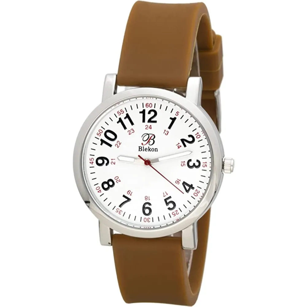 Blekon Original Nurse Watch for Medical Professionals and Students – Various Scrub Colors, Easy Read Dial, Military Time with Second Hand, Silicone Band, 3 ATM Water Resistant | Multiple Colors