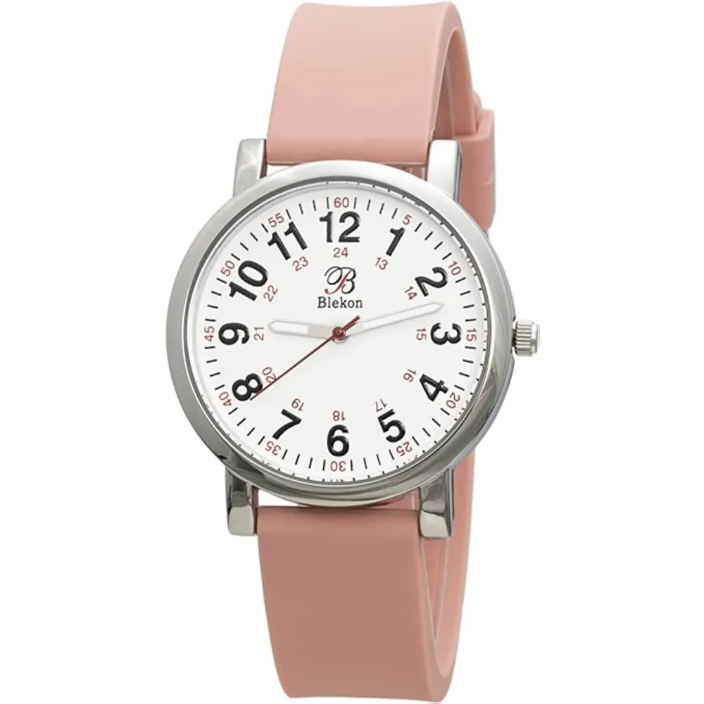 Blekon Original Nurse Watch for Medical Professionals and Students – Various Scrub Colors, Easy Read Dial, Military Time with Second Hand, Silicone Band, 3 ATM Water Resistant | Multiple Colors