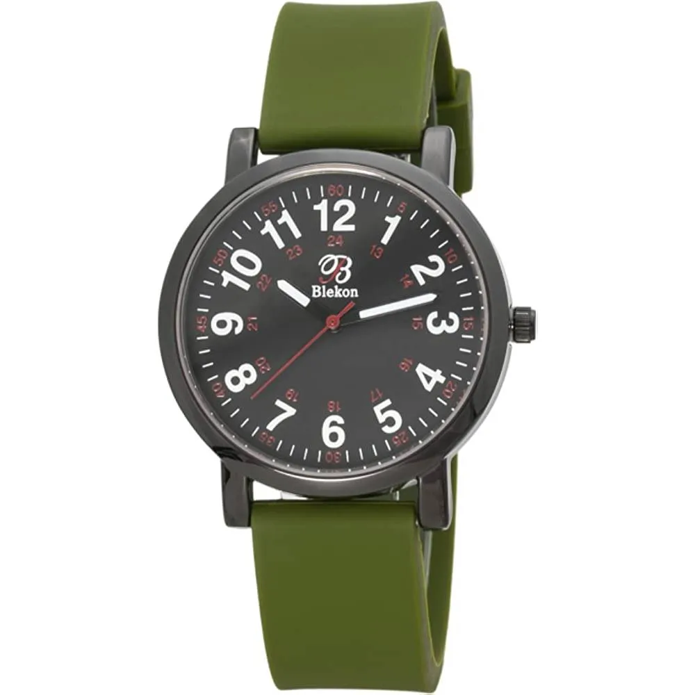Blekon Original Nurse Watch for Medical Professionals and Students – Various Scrub Colors, Easy Read Dial, Military Time with Second Hand, Silicone Band, 3 ATM Water Resistant | Multiple Colors