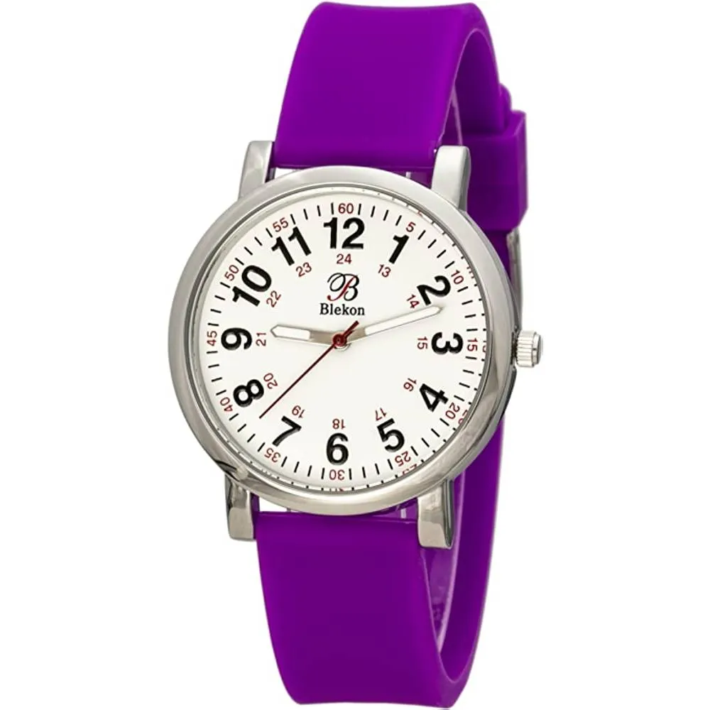 Blekon Original Nurse Watch for Medical Professionals and Students – Various Scrub Colors, Easy Read Dial, Military Time with Second Hand, Silicone Band, 3 ATM Water Resistant | Multiple Colors