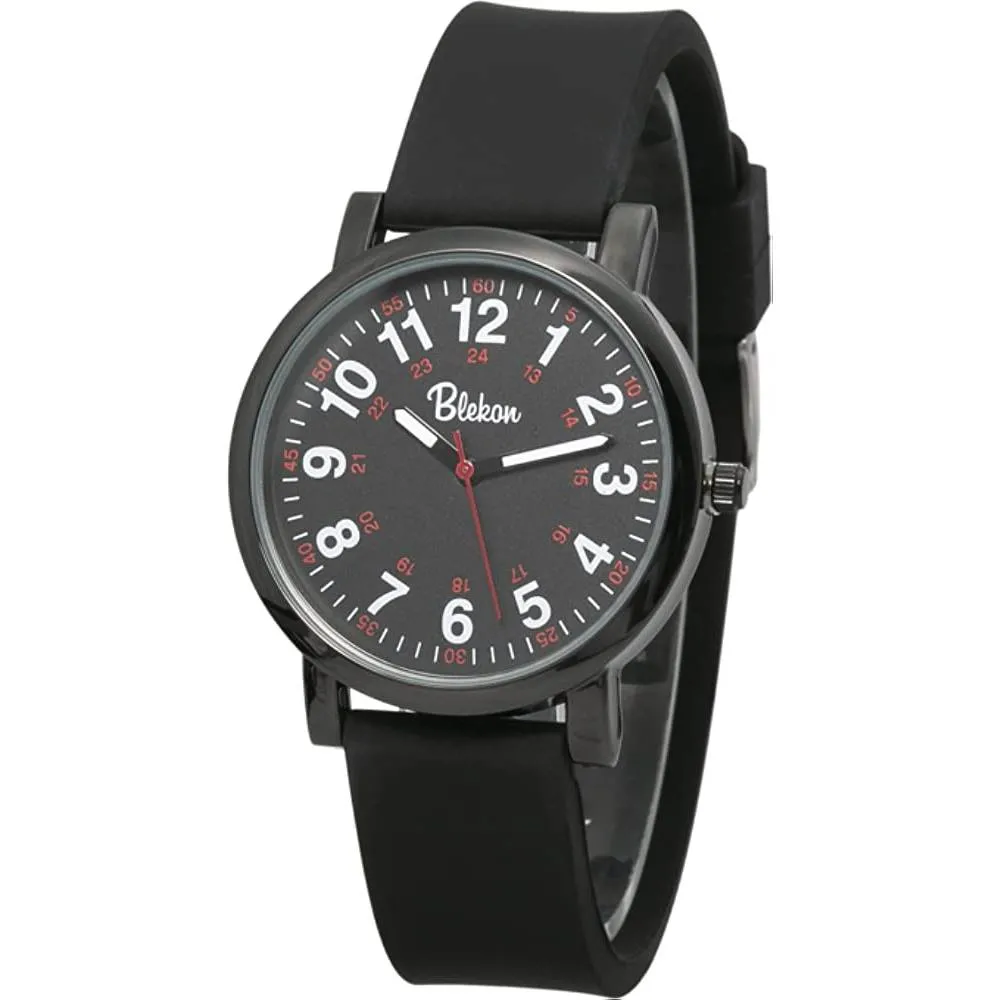 Blekon Original Nurse Watch for Medical Professionals and Students – Various Scrub Colors, Easy Read Dial, Military Time with Second Hand, Silicone Band, 3 ATM Water Resistant | Multiple Colors