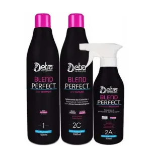 Blend Perfect Protein Complex Progressive Brush Hair Straightening Kit 3 Itens - Detra