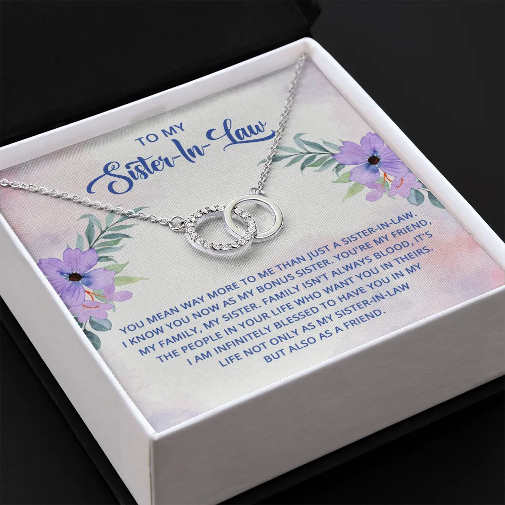 Blessed to have you-Perfect Pair Circle Necklace for Sister In Law