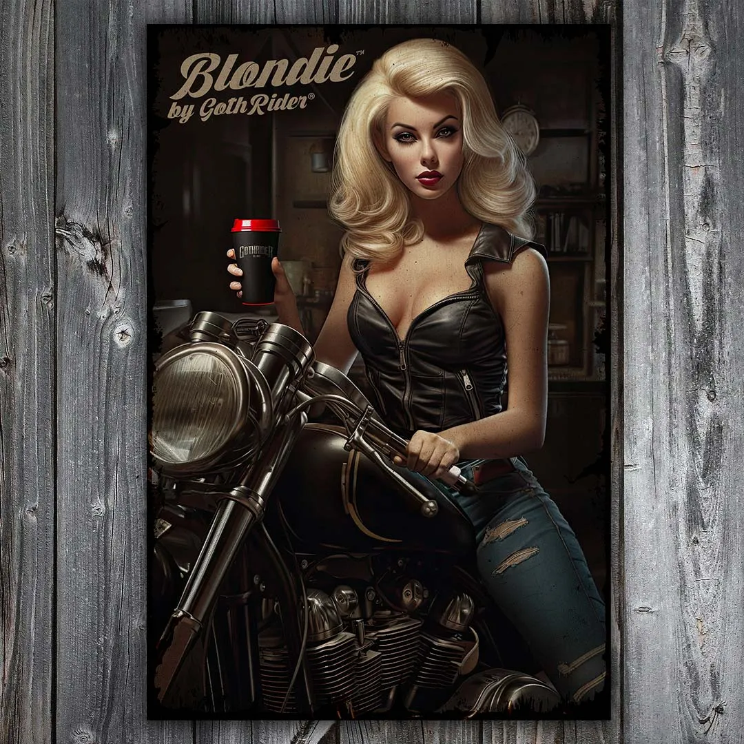 Blondie Pin-Up Limited Edition Retro Metal Plaque Sign