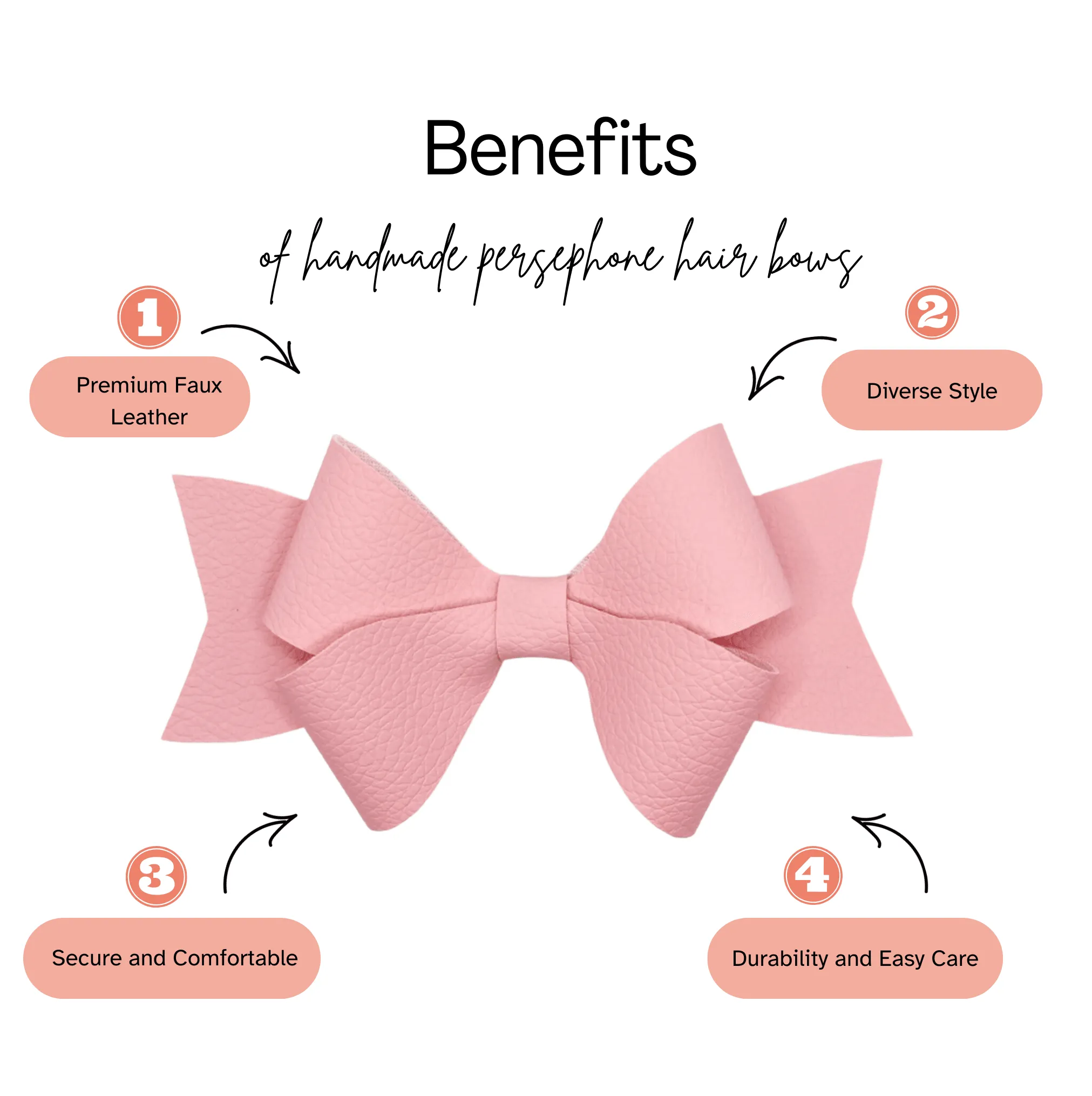 Blush Pink Persephone Hair Bow