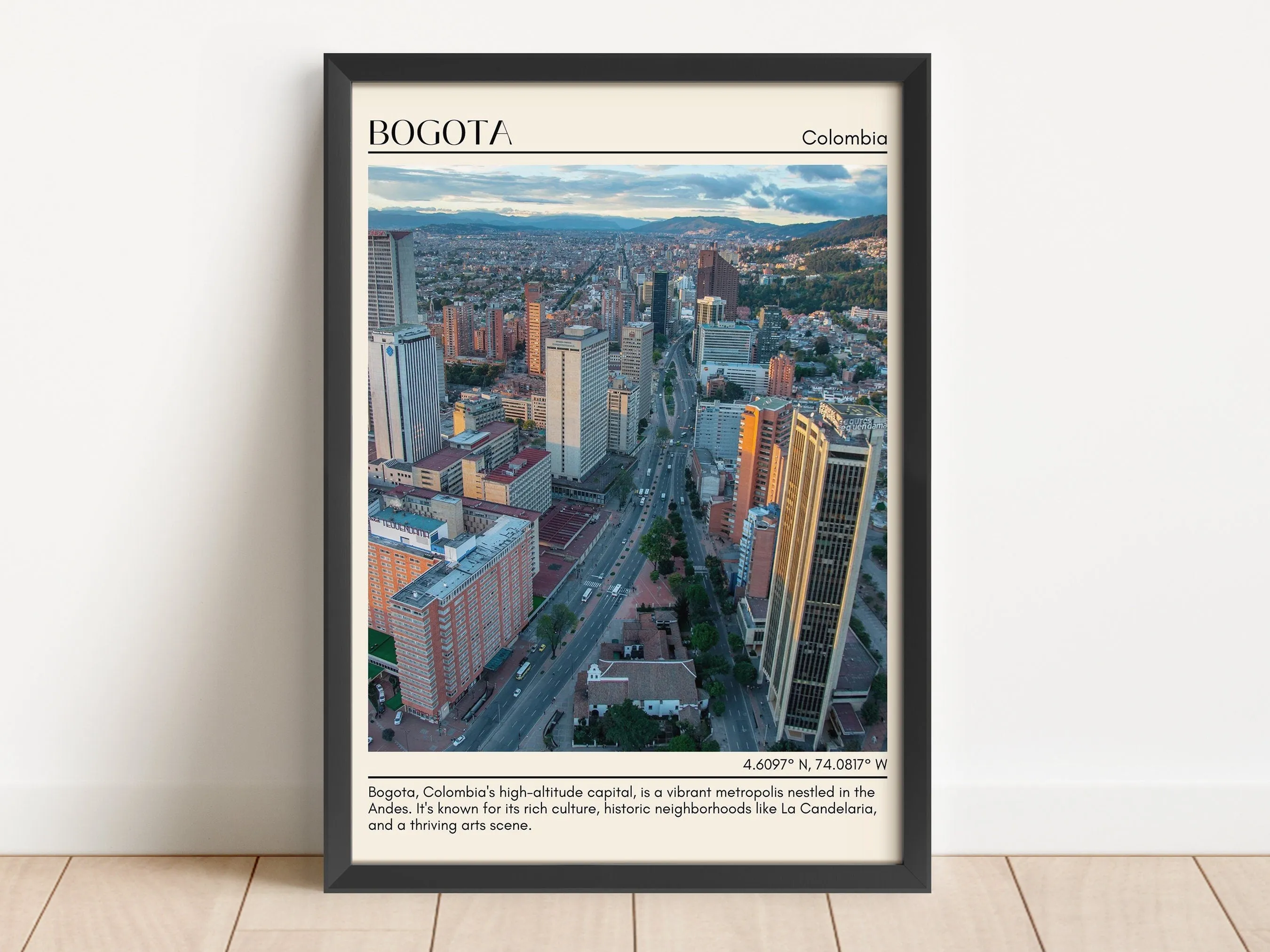 Bogota Minimal Wall Art, Colombia
