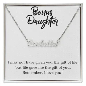 Bonus Daughter Name Necklace-The gift of you