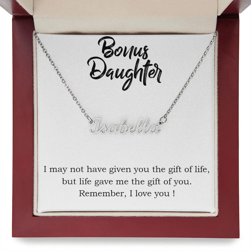 Bonus Daughter Name Necklace-The gift of you