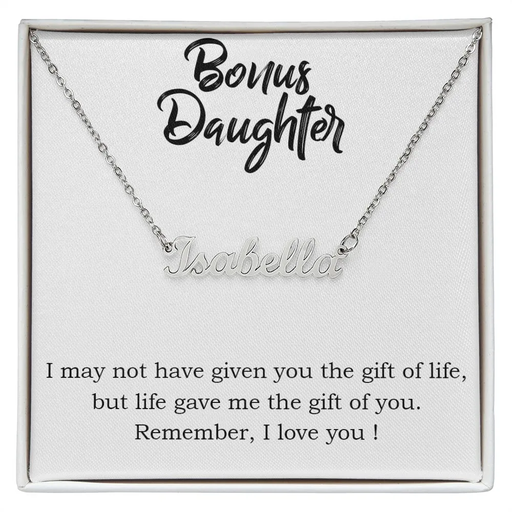 Bonus Daughter Name Necklace-The gift of you