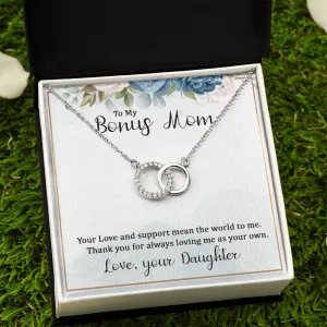 Bonus Mom Circle Necklace- You mean the world to me