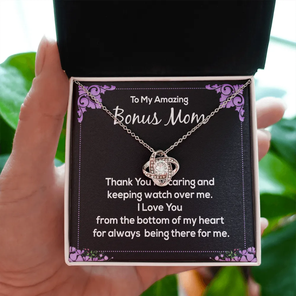 Bonus Mom Necklace Gift - Amazing Bonus Mom