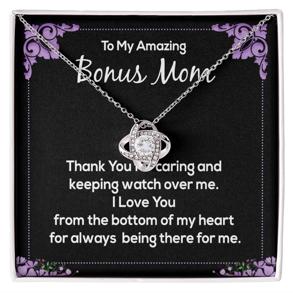 Bonus Mom Necklace Gift - Amazing Bonus Mom
