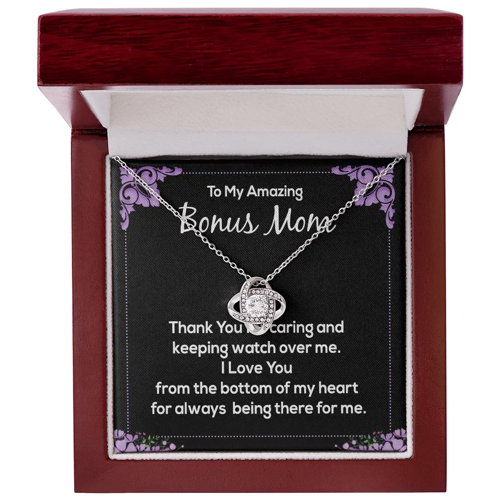 Bonus Mom Necklace Gift - Amazing Bonus Mom