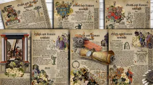 Book of Shadows no 9  Printable pages of Signs Symbols Greek and Roman Spiritual Symbolism Printable Book of Shadows Wiccan Witchcraft Ancient Signs