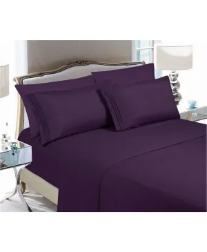 Brand new Premier 2800 Ultra Soft Purple Deep Pocket 6 Piece Sheet Set, Fits 18" Deep Mattresses, KING!