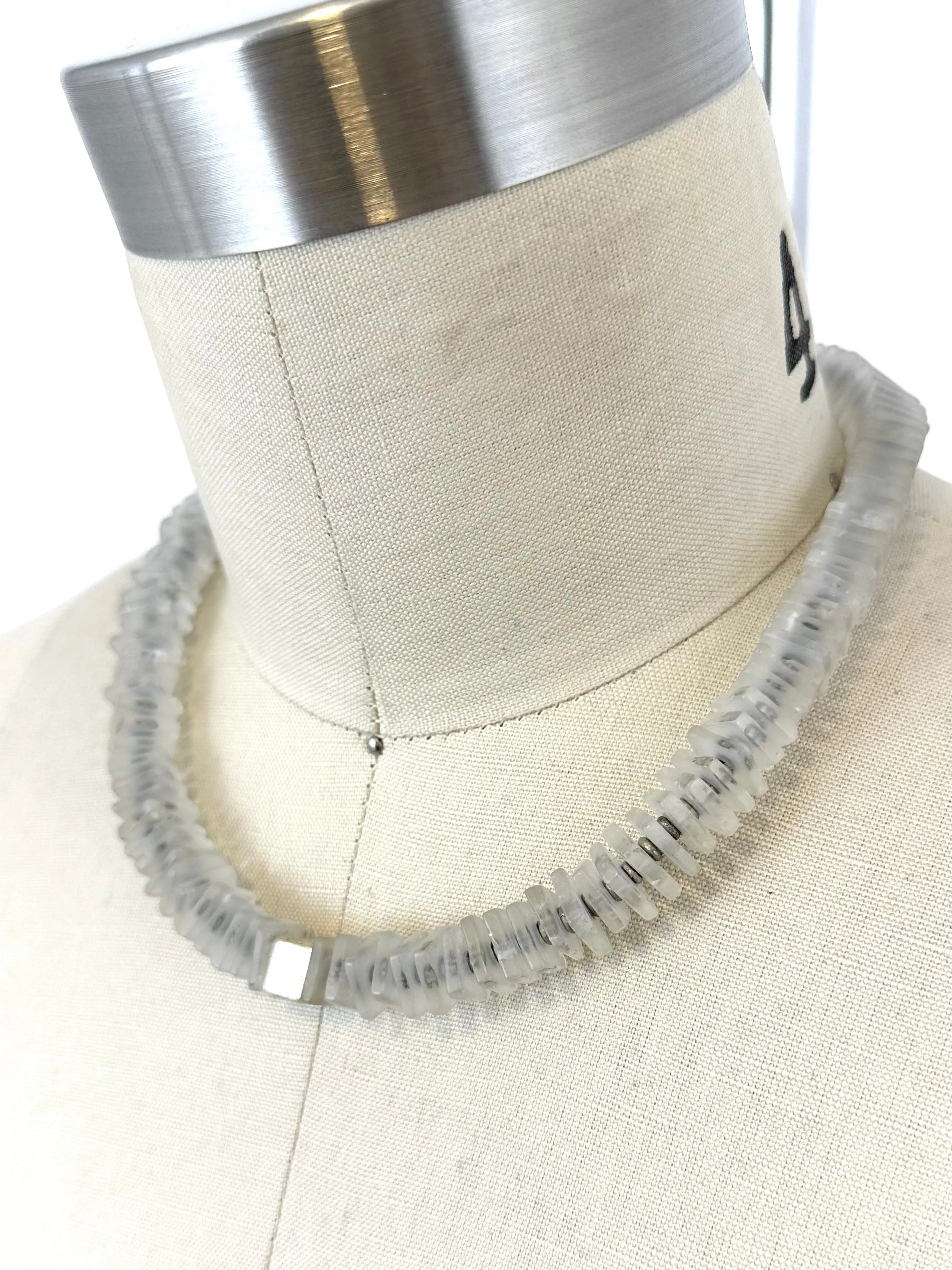 Brass & Crystal Quartz Choker