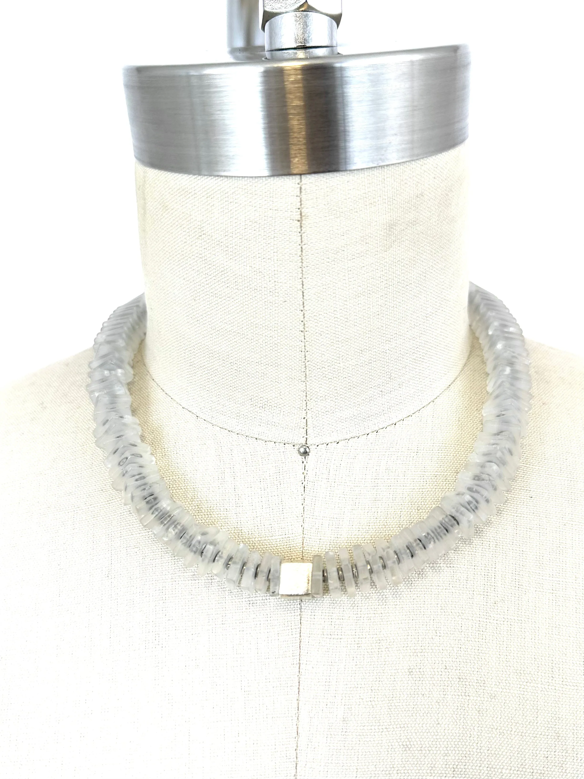 Brass & Crystal Quartz Choker
