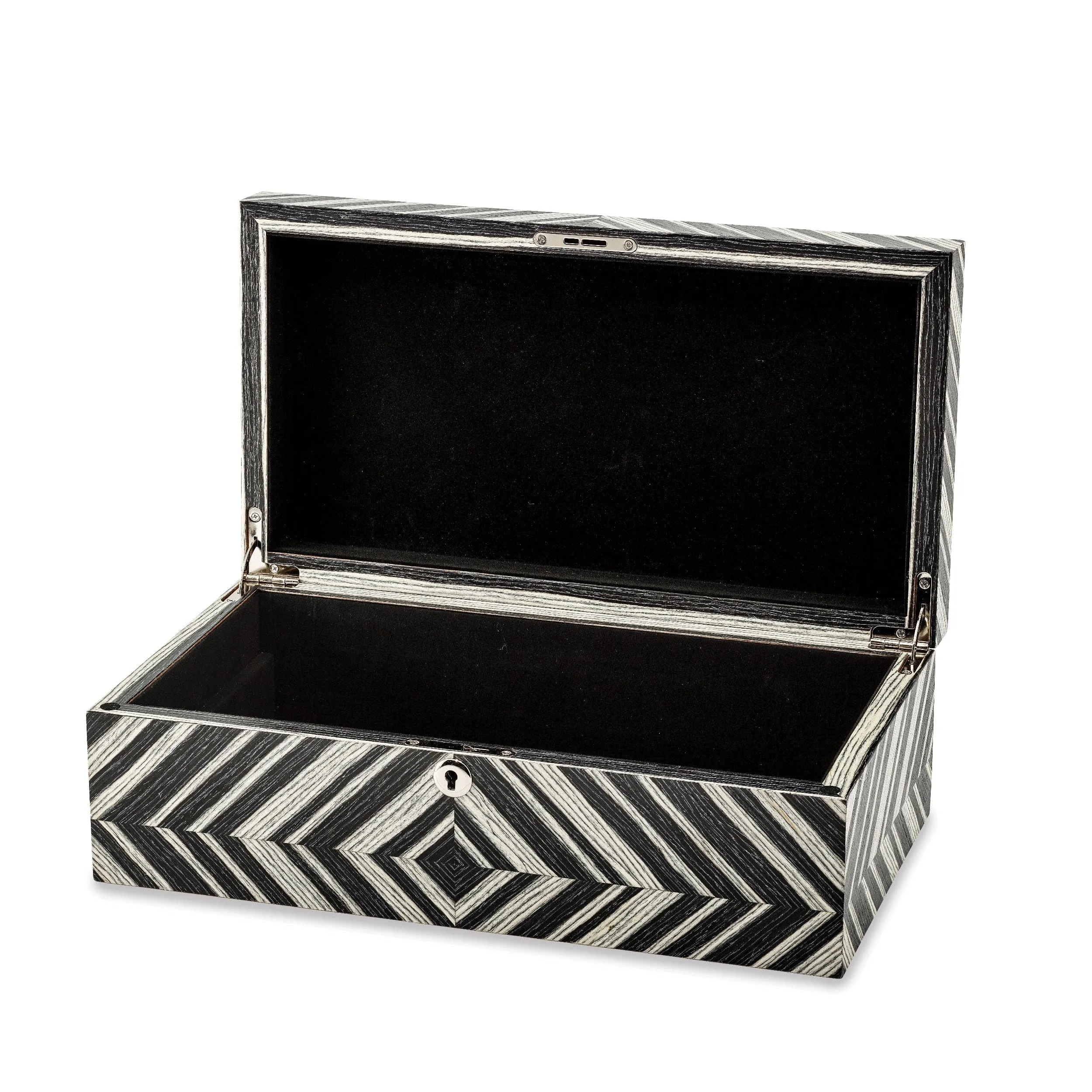 Brazilian Walnut Veneer Locking Jewelry Box