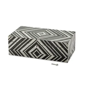 Brazilian Walnut Veneer Locking Jewelry Box