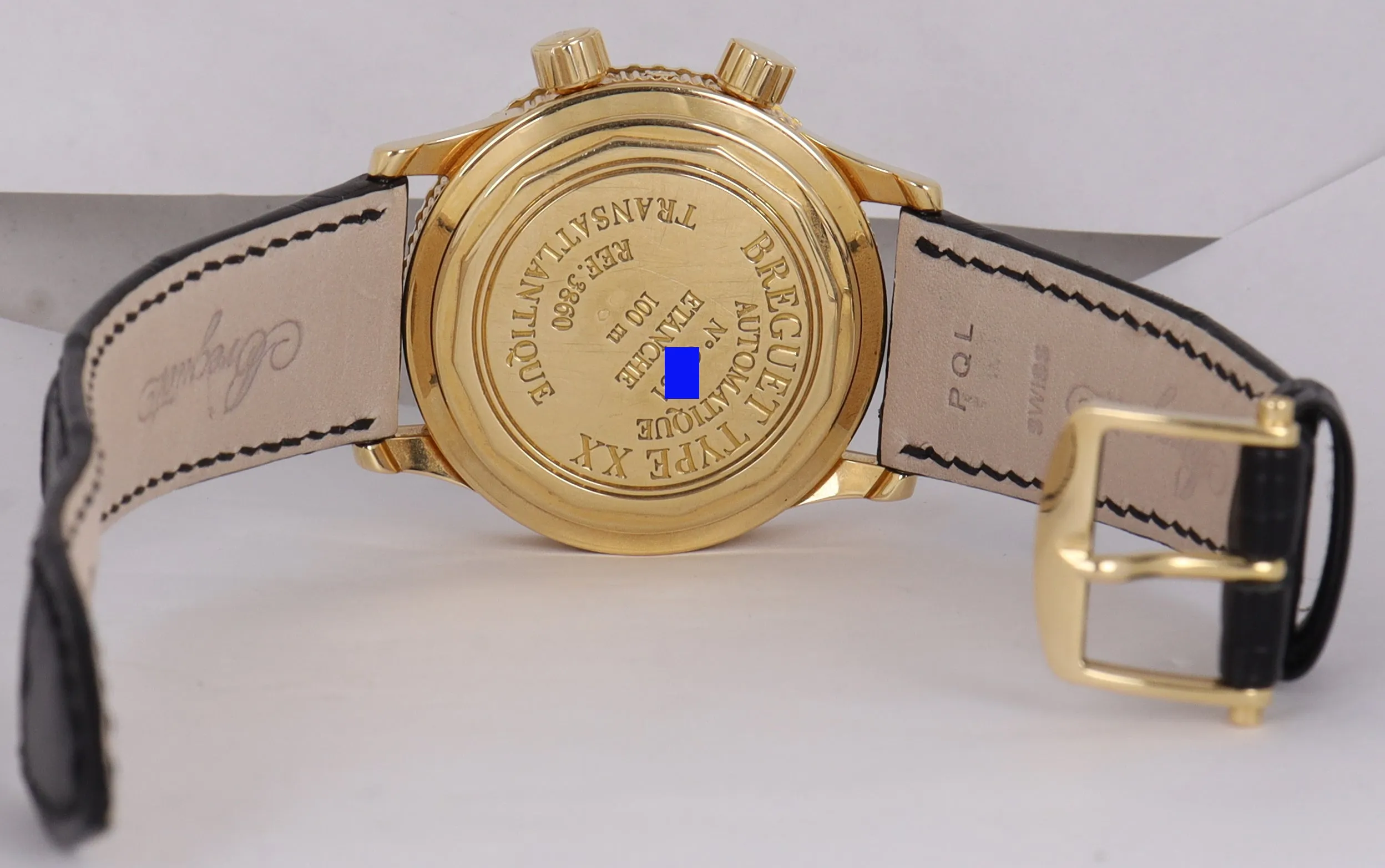 Breguet Type XX Transatlantique Alarm 3860 18K Yellow Gold 39mm Black Arabic