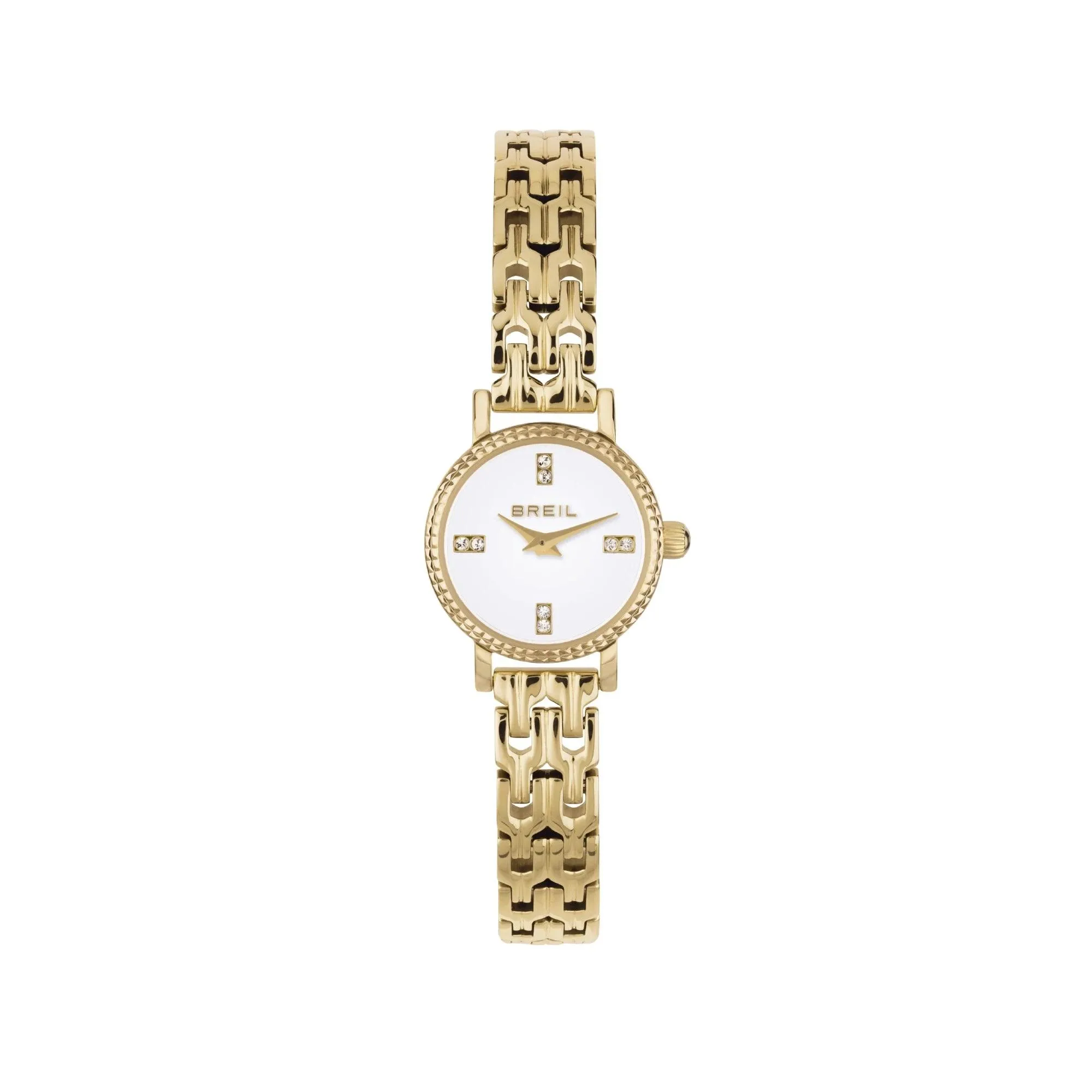 Breil Darling 18mm Watch White Quartz Steel Finish IP GOLD TW2020