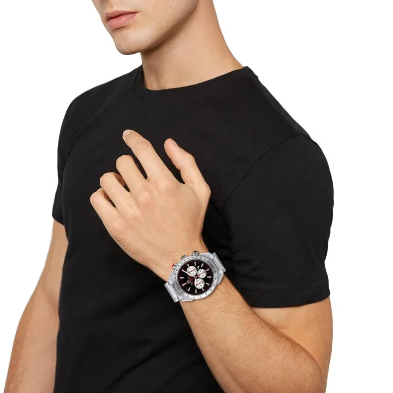 Breil watch cruiser chrono 44mm black quartz steel Tw1926